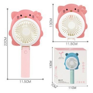 QUẠT MINI CẦM TAY GẤP GỌN Y7 , CÓ ĐÈN LED