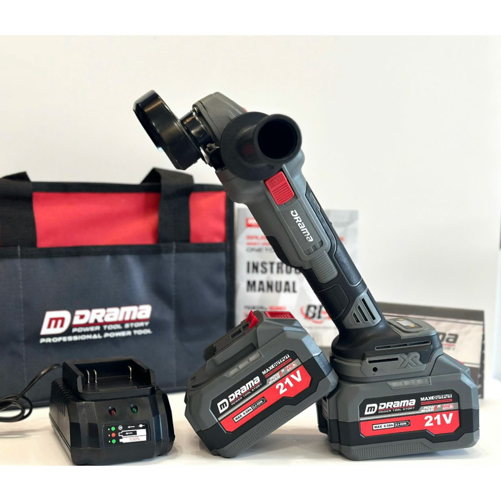 Máy mài pin DRAMA 5100, 900W Không Chổi Than, Dây đồng nguyên chất Tặng 1 đá cắt