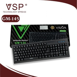 Bàn phím vision cao cấp gm-145-tích hợp 3 cổng usb và multimedia