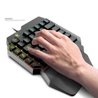 Bàn phím giả cơ FREE WOLF K15 chơi game Pubg Mobile, Rules of Survival, Free Fire trên điện thoại, máy tính bảng, Laptop