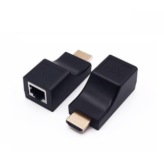 (ĐEN) - 4K HD Extender 30M (Nối Dài HDMI Chuẩn 4K bằng Dây LAN 30m)
