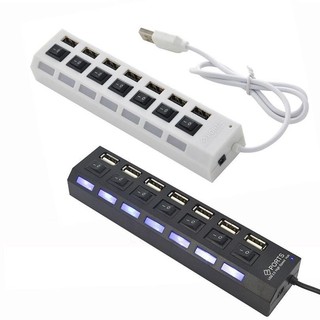 Hub USB 7 cổng tắt (Đen)