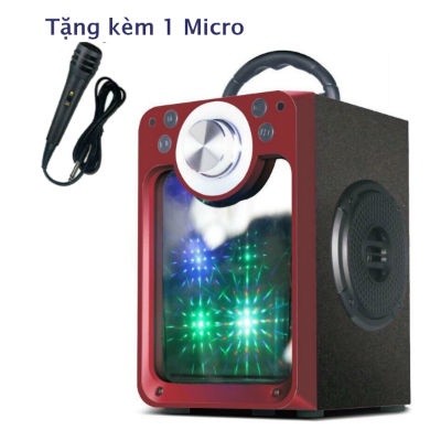 (TẶNG KÈM MICRO CÓ DÂY) LOA KARAOKE BLUETOOTH MINI MN-03 CÓ REMOTE