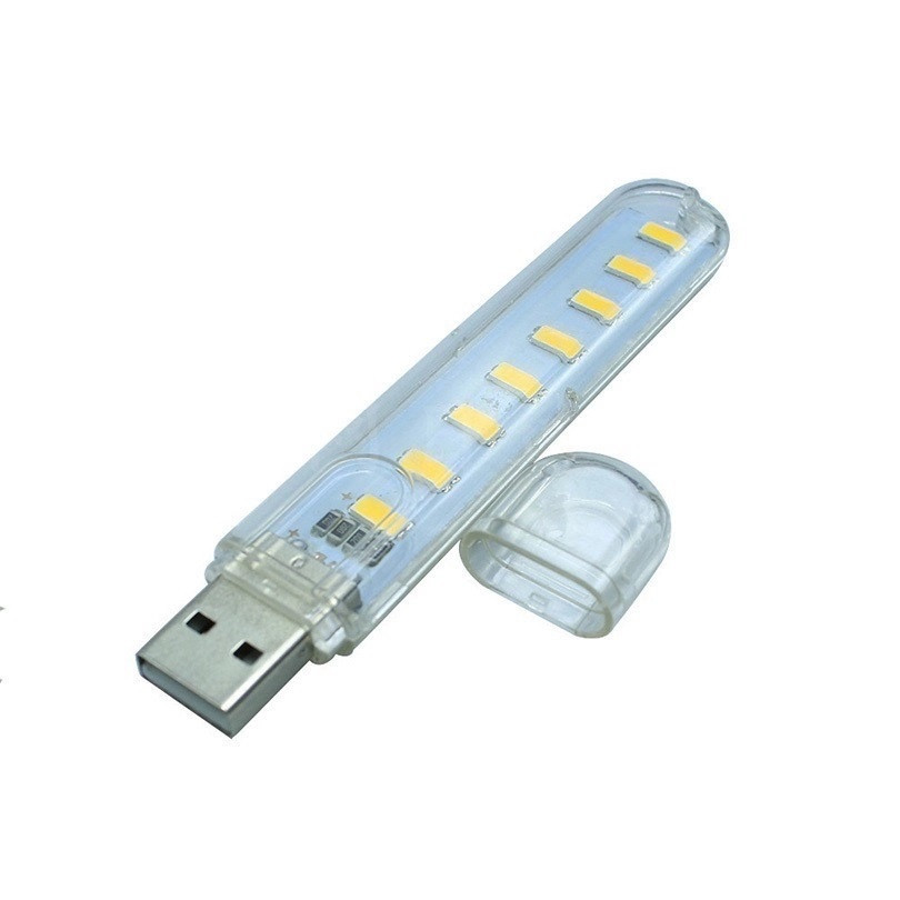Đèn led 8 bóng siêu sáng cắm cổng USB
