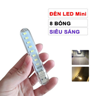 Đèn led 8 bóng siêu sáng cắm cổng USB