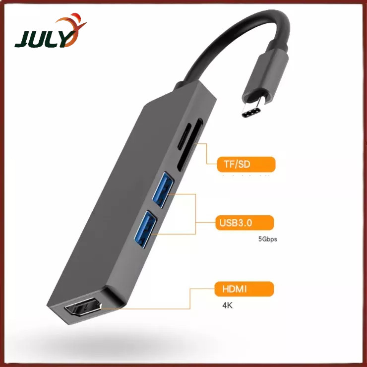 Hub chia USB Type-C ra 5 Cổng HDMI / USB 3.0 / SD / TF