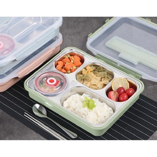 Hộp Cơm Văn Phòng Khay Inox 5 Ngăn