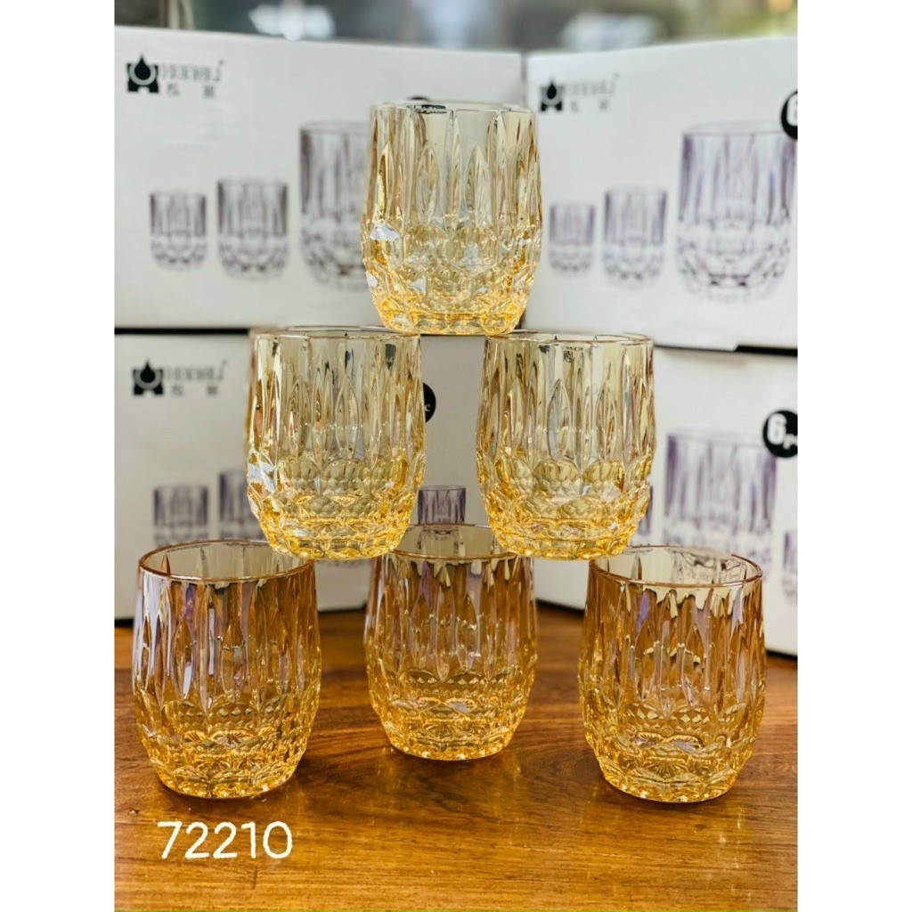 Bộ 6 cốc thuỷ tinh cao cấp, Ly thuỷ tinh đẹp 300ml