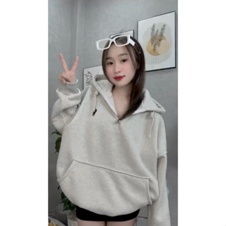 Áo Hoodie Zip Ral.ph Lau.ren Thêu Logo Ngựa, Áo Hoodie Nỉ Bông Day Dặn Siêu Basic Form Rộng khóa lửng