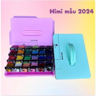  Mẫu Mới 2024 - Màu Gouache HiMi Dạng Thạch Bộ 18 24 Màu Cao Cấp - Đậm Nét Bền Màu" 