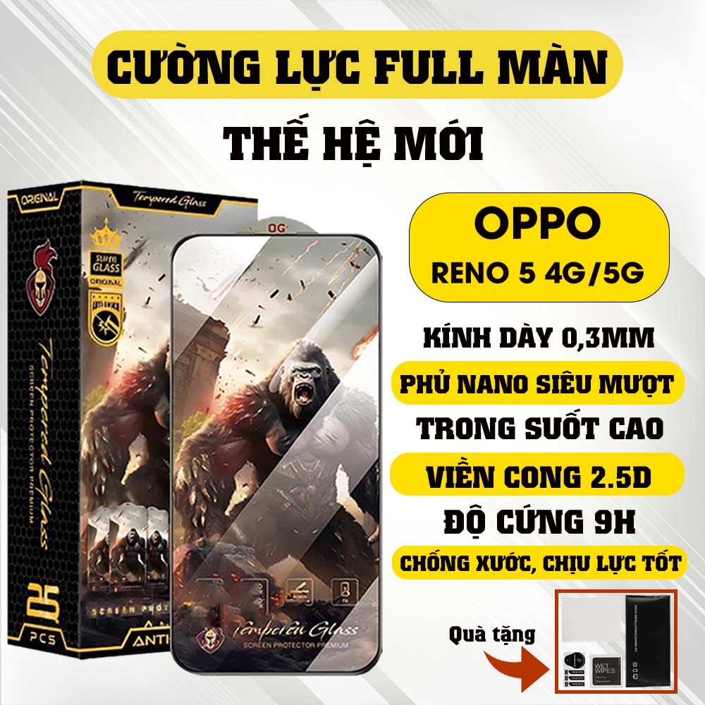 Kính cường lực Oppo Reno5 4G / Reno5 5G / Reno 5 thế hệ mới Kingkong warrior chơi game siêu mượt