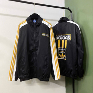 Áo khoác Nỉ nam nữ Das cổ trụ thêu in logo vàng hai mặt phối tay raglan thêu 3 sọc viền 2 lớp cho các boy phố