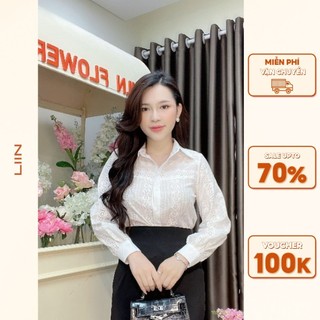Áo Sơ Mi Trắng Phối Ren Chất Liệu Mềm Mại Thấm Hút Mồ Hôi Liin Clothing SMD330SWH-S24