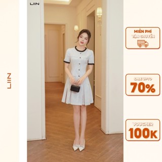  Đầm Đuôi Cá Xếp Ly Vải Dạ Tex Muối Tiêu - LIIN Clothing - VST302PRI-S24 