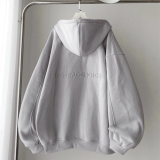 Áo Zip Nỉ Unisex Form Rộng NOTBADCHOICE Dây Kéo Hai Chiều Phá Cách Hot Trend - Pqk Boutique