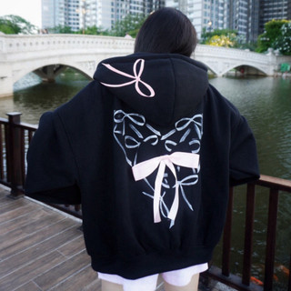Áo Hoodie Nam Nữ , Áo Khoác Hoodie Zip Unisex PINK BOW In Họa Tiết Nơ Trái Tym chất liệu nỉ bông mềm mại hot TREND