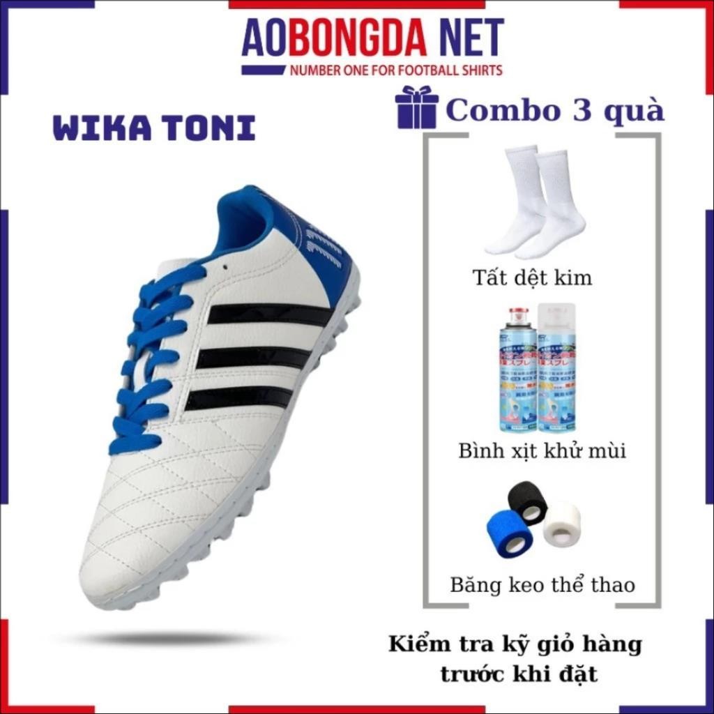 Giày Đá Bóng Toni Kroos 11pro 3 Sọc Wika, Giày Bóng Đá Ct3  Sân Cỏ Nhân Tạo Khâu Full Đế