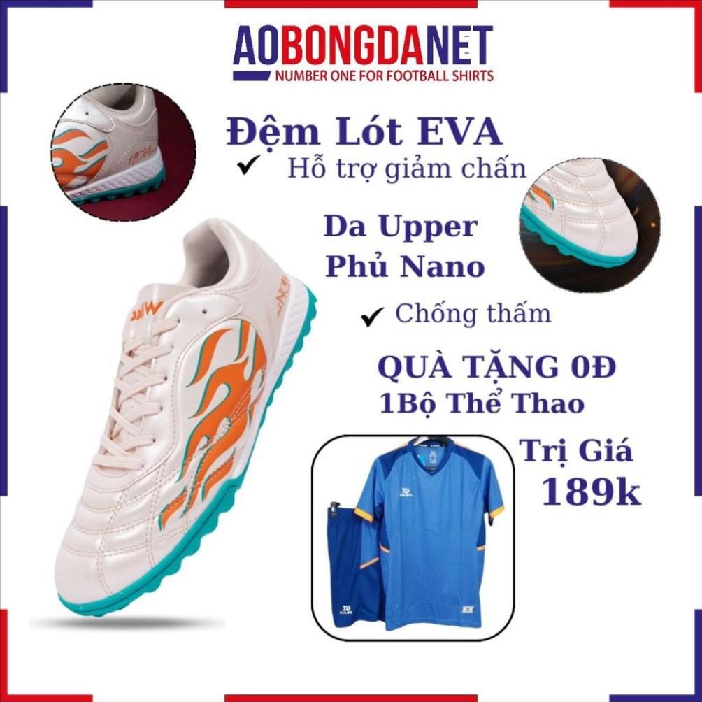 Giày Đá Bóng Wika HD14 Elite Chính Hãng, Giày Đá Banh Wika Hoàng Đức Sân Cỏ Nhân Tạo Ôm Chân