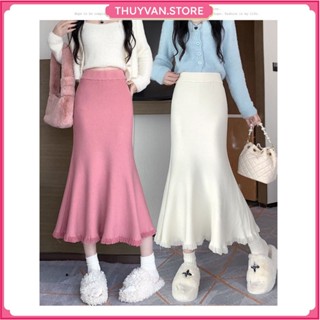   Ảnh tự chụp  Chân váy len đuôi cá dáng dài new 2023 