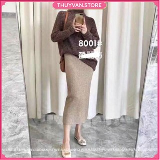 [Có sẵn] 8001 Chân váy len lông mịn dáng dài, chân váy dài maxi ~75cm, 80cm, 85cm, 95cm, 100cm loại 1 Quảng Châu