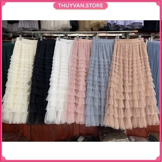  CHÂN VÁY MAXI TẦNG DÀI 85cm CẠP REN HÀNG QUẢNG CHÂU LOẠI 1 