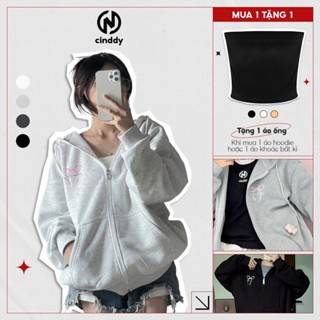CINDDY BRAND Áo khoác hoodie zip Ballet core nam nữ local brand hot trend KI019