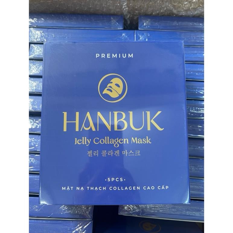 Mặt nạ thạch Collagen HANBUK Hàn Quốc, Jelly Collagen Mask Dưỡng Trắng Cấp ẩm (1 Hộp x 5 miếng)