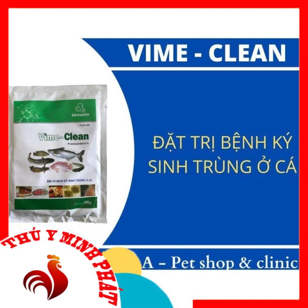 VIME-CLEAN Nội ngoại ký sinh trùng trên tôm cua cá lươn ếch  gói 100g