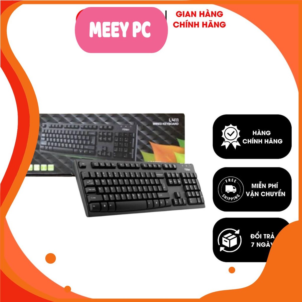 (Sỉ 99K) Bộ Bàn Phím Chuột Fulhen L411 L500S, Phím giả cơ G411S Chuột L102 Hàng Chính Hãng - MEEY PC