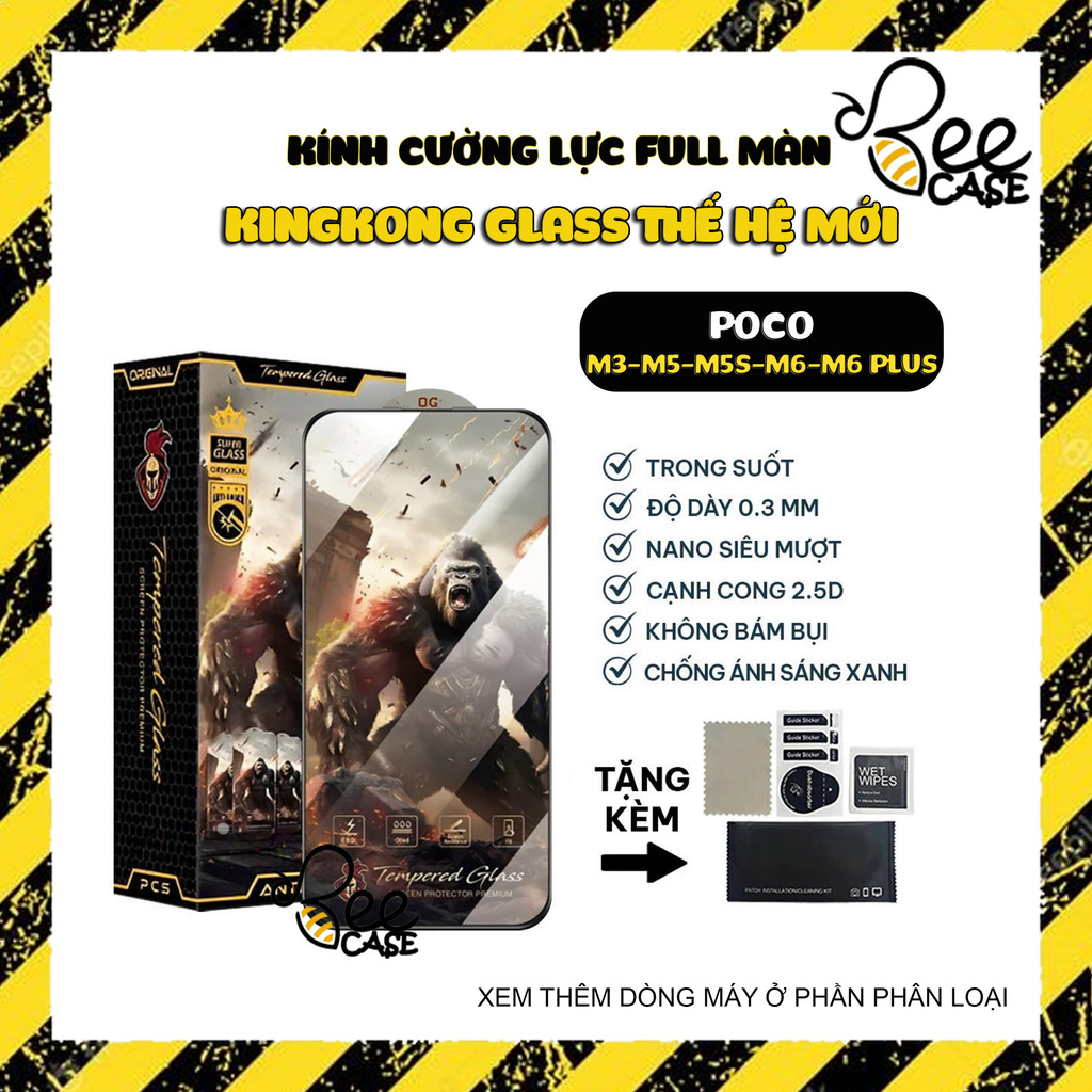 Kính cường lực Poco M3 M6 M5 M5S | 4G 5G PLUS bảo vệ màn hình