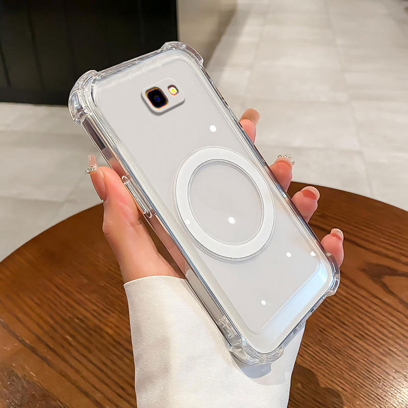 Ốp lưng cho samsung j7 prime j5 prime j4 prime j4 plus Bốn góc chống rơi từ tính chức năng hút điện 