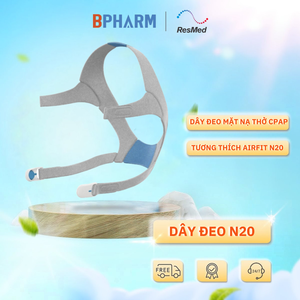 Dây đeo mặt nạ thở ResMed AirFit N20 - Linh Kiện Mặt Nạ CPAP Chính Hãng
