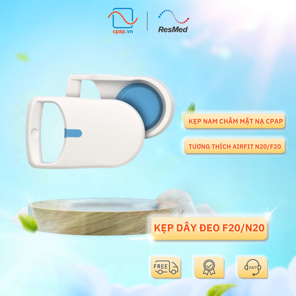 Kẹp dây đeo mặt nạ thở AirFit F20/N20 - Linh Kiện Mặt Nạ CPAP ResMed Chính Hãng