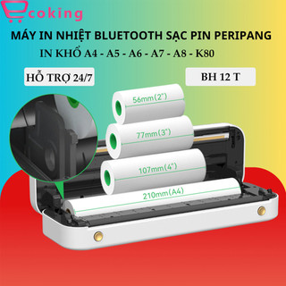  Máy in nhiệt mini bluetooth A40 ECOKING sạc pin kết nối điện thoại máy tính in A4,A5,A6,A7 nhỏ gọn. 