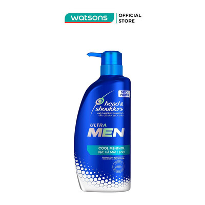 Dầu Gội Head & Shoulders Làm Sạch Gàu Ultra Men Cool Menthol Anti Dandruff 650ml