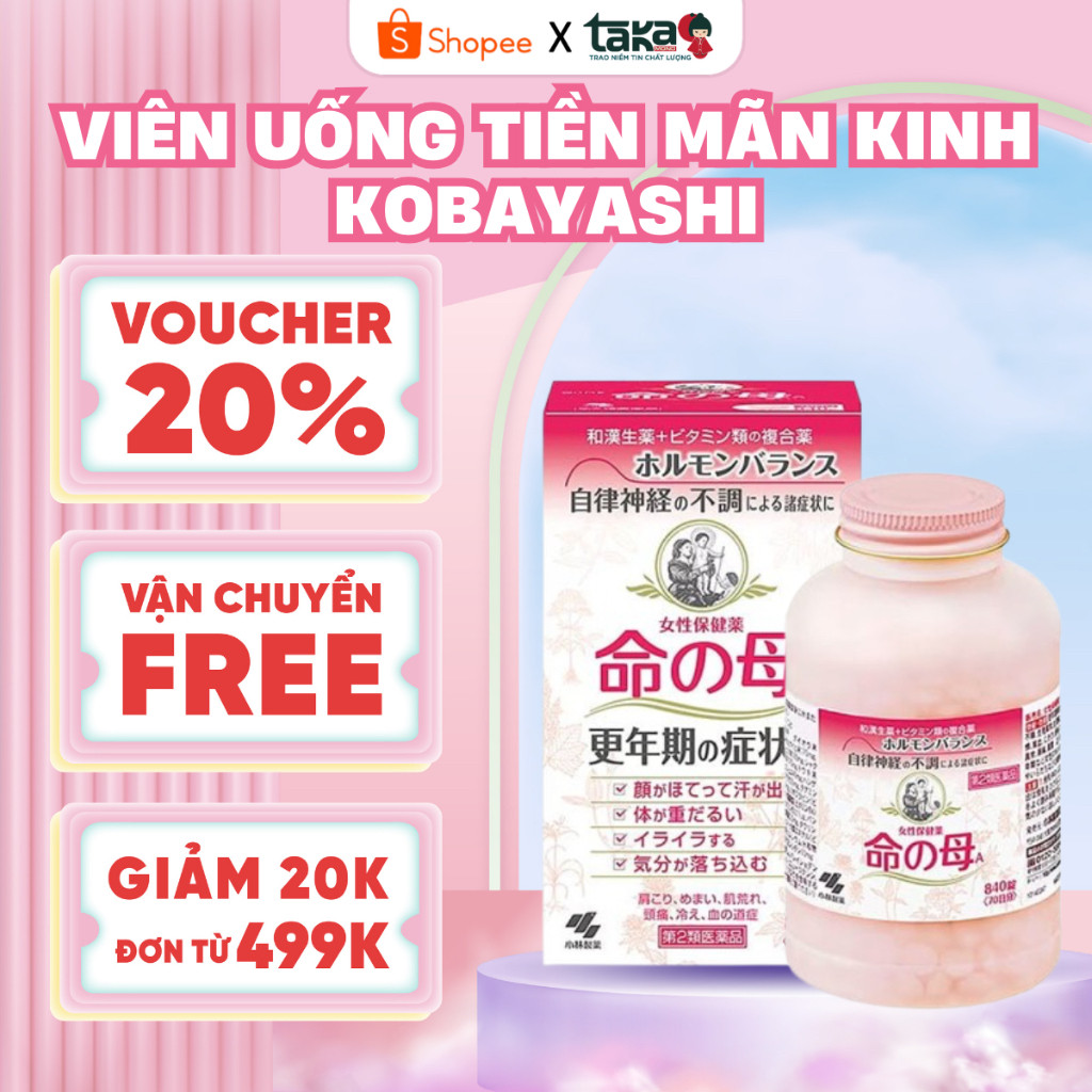 Viên Uống Tiền Mãn Kinh Kobayashi Nhật Bản 840V Hỗ Trợ Sức Khỏe Phụ Nữ Ở Giai Đoạn Tiền Mãn Kinh