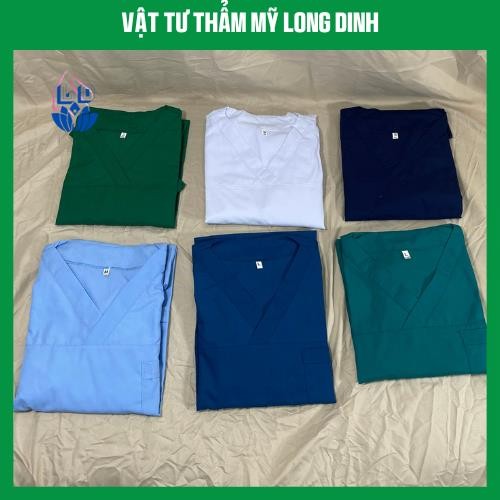 Bộ Scrubs cổ tim phòng mổ,  đồng phục Spa, phòng khám, Bác Sĩ, quần áo phòng mổ, đồng phục phẫu thuật VẢI THƯỜNG