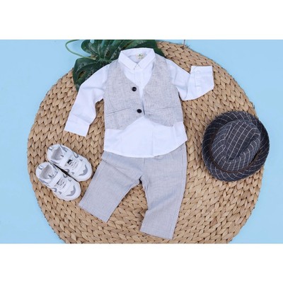 Bộ Quần rời Áo rời Quần rời Áo rời gile bạn trai  set 3 chi tiết 6m/24m