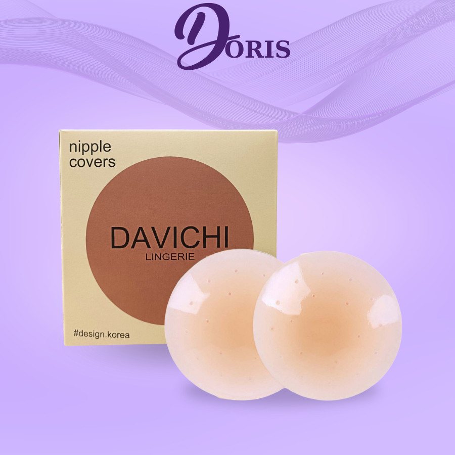 Miếng Dán Ngực Silicone DAVICHI Thoáng Mát Tàng Hình Tái Sử Dụng Nhiều Lần DORIS D211