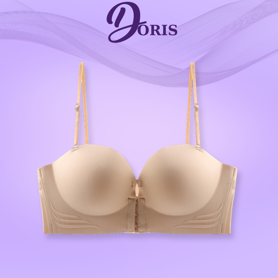 Áo Ngực Không Dây Cài Trước Đệm Dày 5cm Siêu Nâng Ngực Bản To Che Mỡ Thừa Kèm Dây Vai DORIS 946