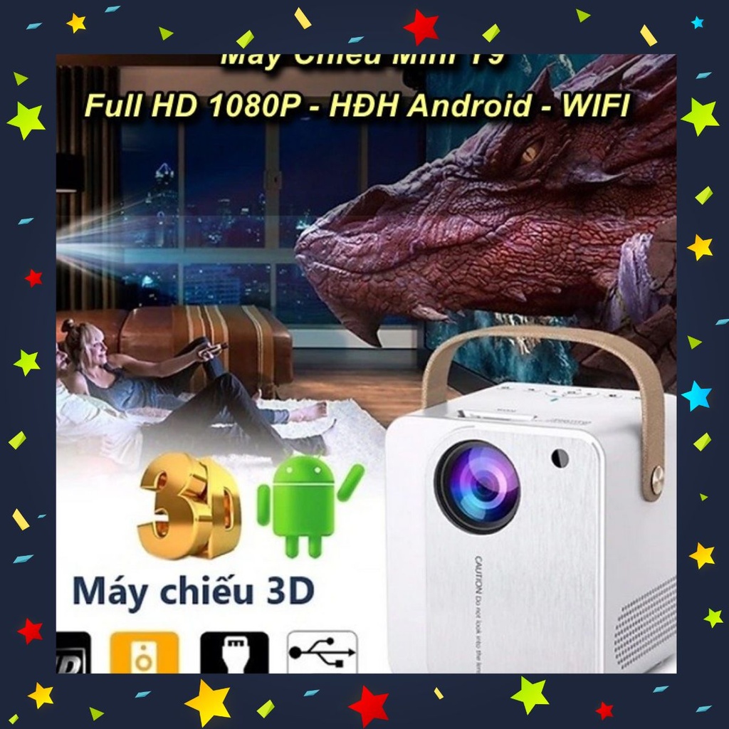 Máy Chiếu Mini Y9 - Full HD 1080P - HĐH Android - WIFI