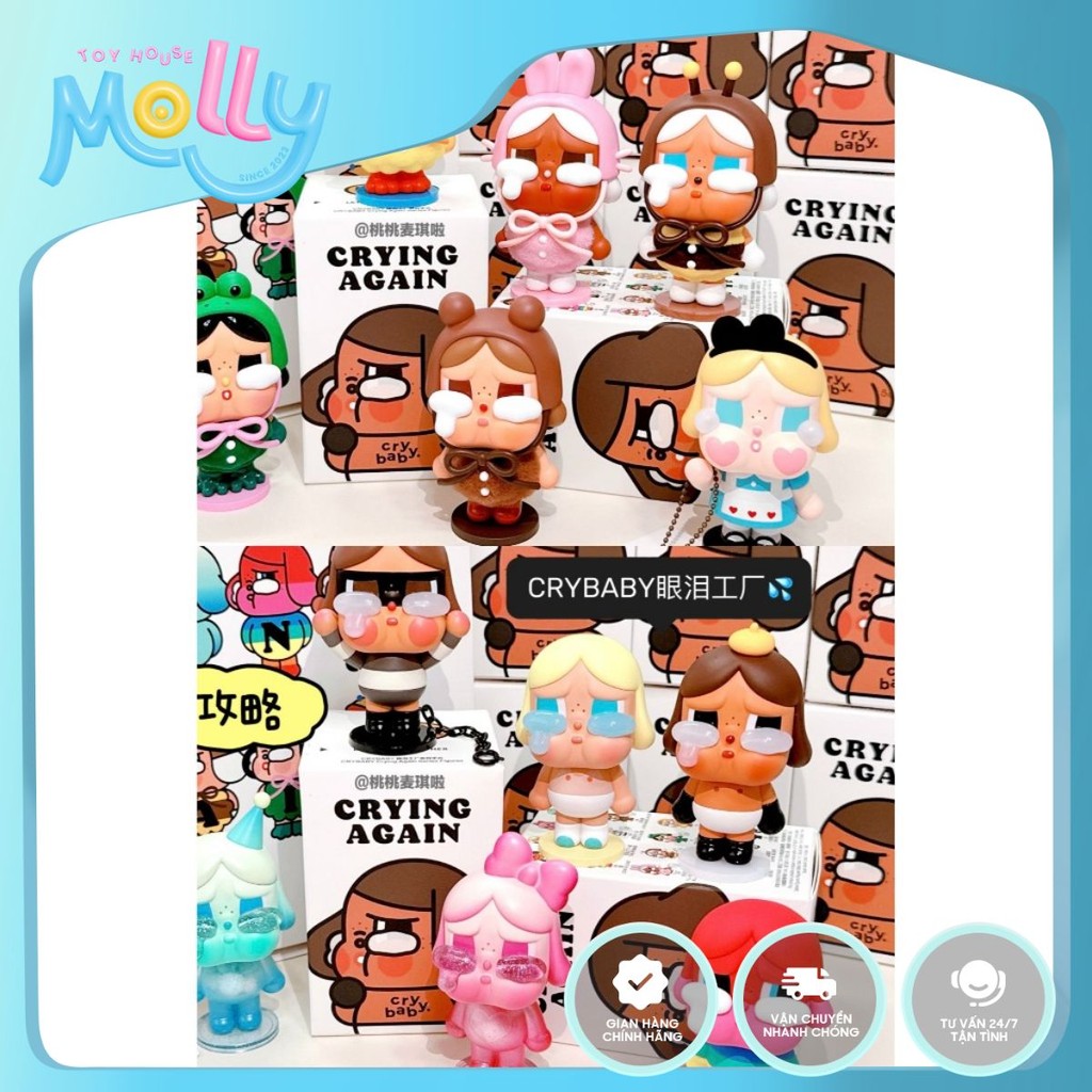 [SẴN- HỎA TỐC HCM] [Blind Box/ hộp mù chính hãng] Mô hình nhât vật Cry baby (Crying Again)- Chính Hã