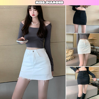 Chân váy nữ, chân váy kaki jeans màu trắng đen size S M L SKUCV-10B 