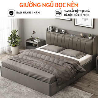 Giường Ngủ Hiện Đại Thiết Kế Đa Năng Đầu Giường Bọc Nệm - HH208