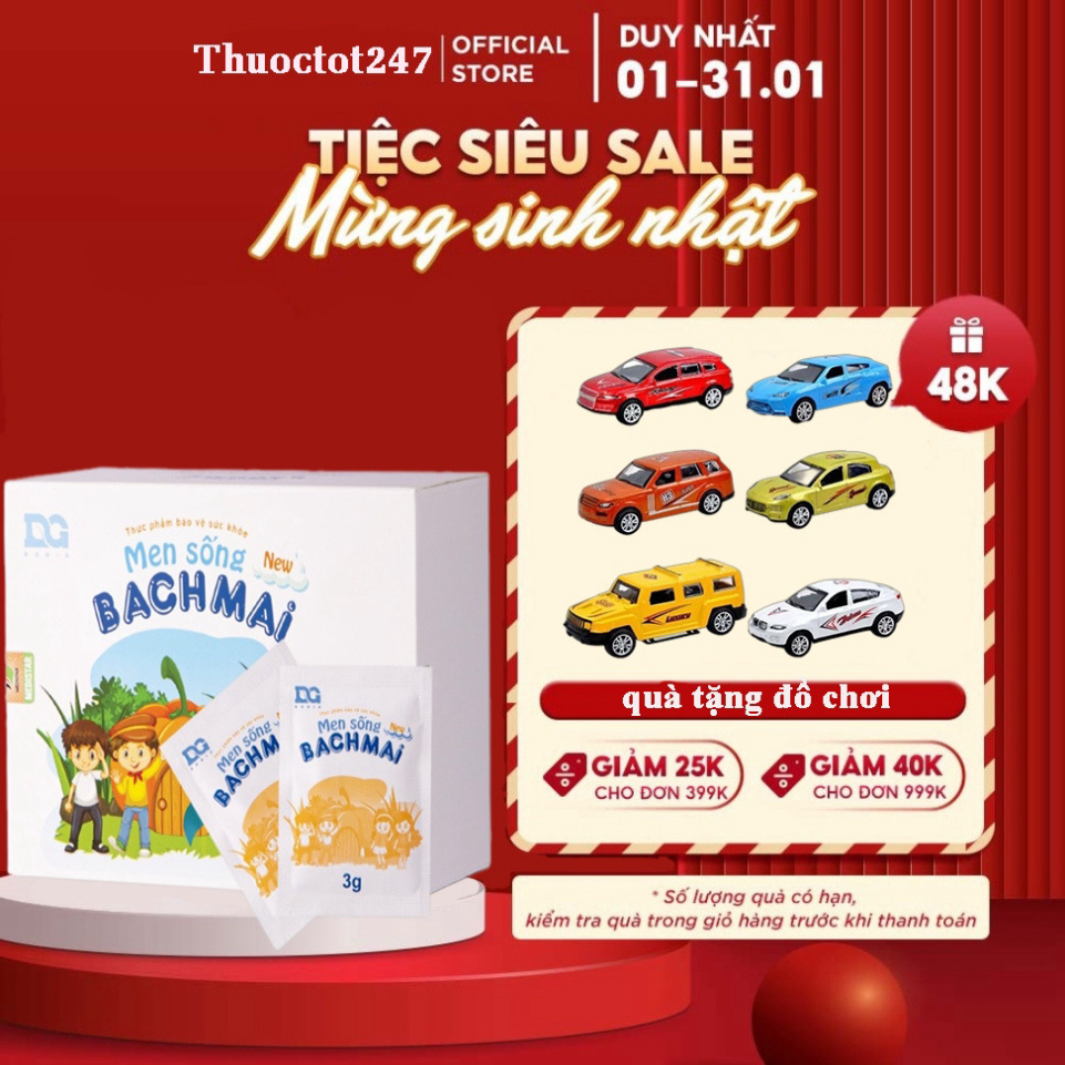 Men sống Bạch Mai New, Men tiêu hóa cho bé, bổ sung bào tử lợi khuẩn Chính hãng