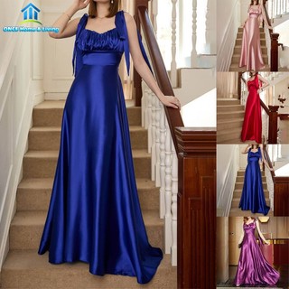 [Oncem] Đầm không tay cổ vuông hơi co giãn cổ vuông Đầm dạ hội tuyệt đẹp【Ready Stock】