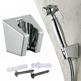 [Oncem] ADJUSTABLE SHOWER HANDSET HOSE UNIVERSAL FIXED WALL BRACKET HOLDER/CHROME【Ready Stock】