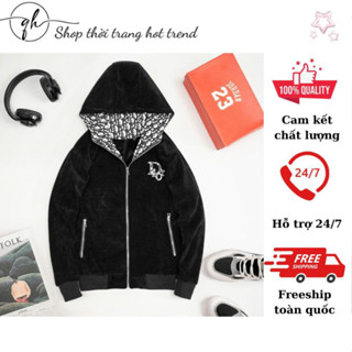 Áo khoác nỉ D.I.O.R Nhung Tăm Lót Lông kèm mũ cứng cáp siêu ấm 2024 New 2024