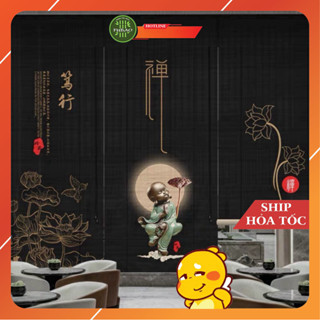 Mành Tăm Trúc Decor Trang Trí Phòng Thiền. Mành Tăm Tre In Hình Nghệ Thuật. Rèm Trúc Decor Trang Trí