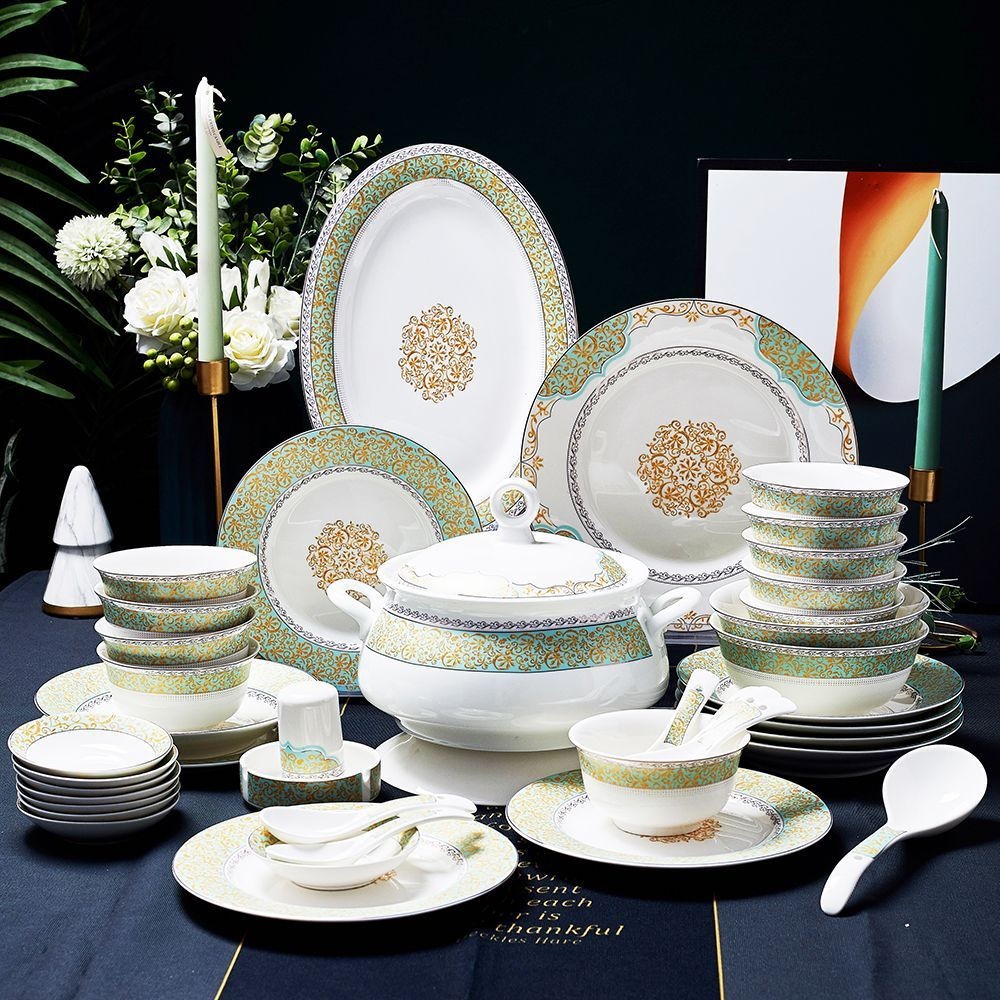 Bộ Bát Đĩa Gốm Sứ Jingdezhen Bộ Bát Đĩa Gia Dụng Bộ Bát Đĩa Sứ Xương Bộ Bát Đĩa Bát Đĩa